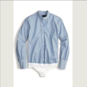 J. Crew perfect stripe stretch bodysuit